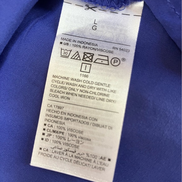 Brand new-like silk-royal blue, strappy top flare bottom hem- perfect condition. - Picture 6 of 7